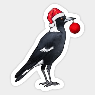 Festive Magpie Sticker